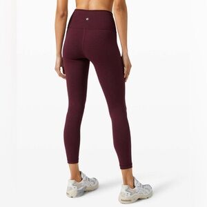 Lululemon Wunder Train High-Rise Tight 25” Heathered Cassis Size 8